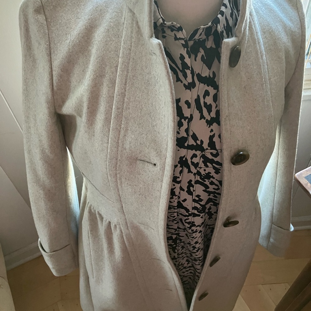 J. Crew Light Gray Trench Coat